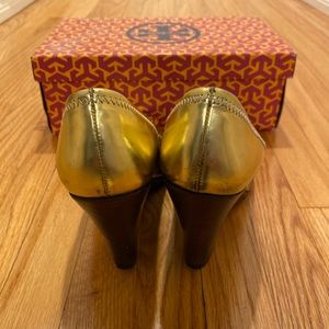 Tory Burch Gold Wedge